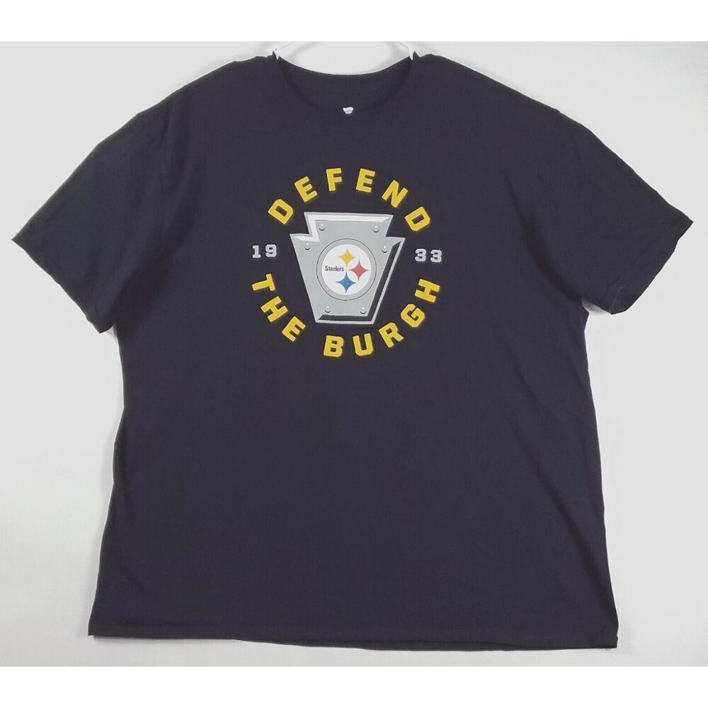 Fanatics Pittsburgh Steelers T-Shirt Men 2XL Black Defend The Burgh Short Sleeve